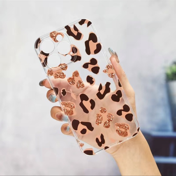 Leopard Print Clear Phone Case iPhone 13 Pro Max - Picture 3 of 3